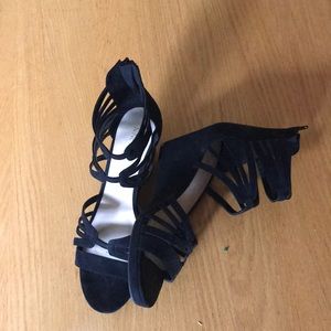 Black Nine West wedges.